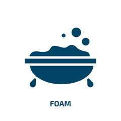 foam vector icon. foam, water, hygiene filled icons from flat beauty concept. Isolated black glyph icon, vector illustration symbol element for web design and mobile apps