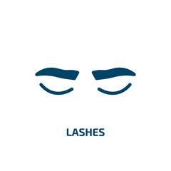 lashes vector icon. lashes, eye, makeup filled icons from flat pretty concept. Isolated black glyph icon, vector illustration symbol element for web design and mobile apps