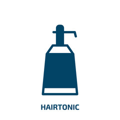 hairtonic vector icon. hairtonic, vector, graphic filled icons from flat hairdressing and barbershop concept. Isolated black glyph icon, vector illustration symbol element for web design and mobile