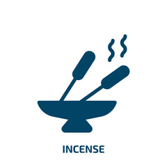 incense vector icon. incense, care, health filled icons from flat spa concept. Isolated black glyph icon, vector illustration symbol element for web design and mobile apps