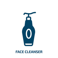 Obraz premium face cleanser vector icon. face cleanser, face, treatment filled icons from flat beauty concept. Isolated black glyph icon, vector illustration symbol element for web design and mobile apps