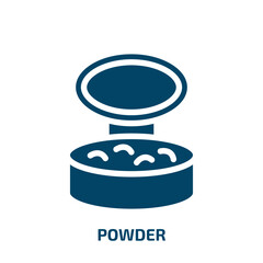 powder vector icon. powder, bottle, domestic filled icons from flat beauty concept. Isolated black glyph icon, vector illustration symbol element for web design and mobile apps