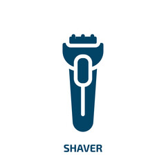 shaver vector icon. shaver, beauty, hygiene filled icons from flat beauty and spa concept. Isolated black glyph icon, vector illustration symbol element for web design and mobile apps