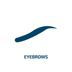 eyebrows vector icon. eyebrows, beauty, female filled icons from flat make up concept. Isolated black glyph icon, vector illustration symbol element for web design and mobile apps