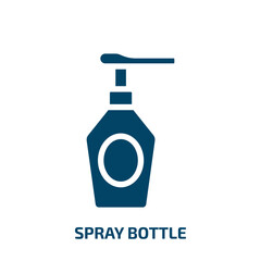 spray bottle vector icon. spray bottle, spray, bottle filled icons from flat beauty and spa concept. Isolated black glyph icon, vector illustration symbol element for web design and mobile apps