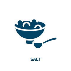 salt vector icon. salt, food, spoon filled icons from flat sauna concept. Isolated black glyph icon, vector illustration symbol element for web design and mobile apps