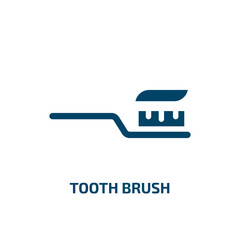 tooth brush vector icon. tooth brush, teeth, brush filled icons from flat beauty & spa concept. Isolated black glyph icon, vector illustration symbol element for web design and mobile apps