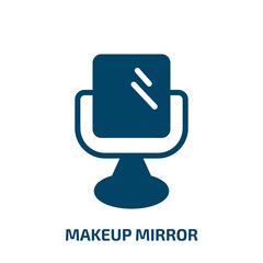 makeup mirror vector icon. makeup mirror, mirror, beauty filled icons from flat beauty salon concept. Isolated black glyph icon, vector illustration symbol element for web design and mobile apps
