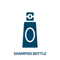 shampoo bottle vector icon. shampoo bottle, shampoo, cosmetic filled icons from flat beauty salon concept. Isolated black glyph icon, vector illustration symbol element for web design and mobile apps