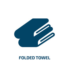 folded towel vector icon. folded towel, towel, fabric filled icons from flat beauty salon concept. Isolated black glyph icon, vector illustration symbol element for web design and mobile apps