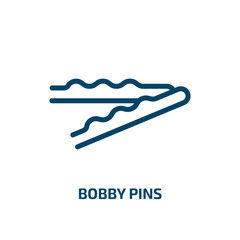 bobby pins vector icon. bobby pins, woman, beauty filled icons from flat beauty salon concept. Isolated black glyph icon, vector illustration symbol element for web design and mobile apps