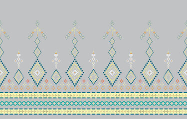 Abstract geometric pattern, Aztec style or Geometric ethnic oriental pattern traditional, usage design for wallpaper,fabric,curtain,carpet,clothing,Batik,wrapping,vector illustration, Embroidery style