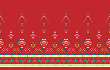 Abstract geometric pattern, Aztec style or Geometric ethnic oriental pattern traditional, usage design for wallpaper,fabric,curtain,carpet,clothing,Batik,wrapping,vector illustration, Embroidery style