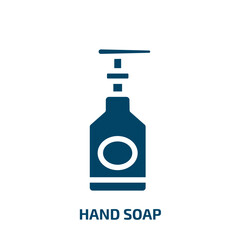hand soap vector icon. hand soap, hygiene, soap filled icons from flat beauty and fashion concept. Isolated black glyph icon, vector illustration symbol element for web design and mobile apps