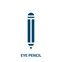 eye pencil vector icon. eye pencil, pencil, eye filled icons from flat beauty and fashion concept. Isolated black glyph icon, vector illustration symbol element for web design and mobile apps