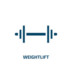 weightlift vector icon. weightlift, weight, exercise filled icons from flat beautiful concept. Isolated black glyph icon, vector illustration symbol element for web design and mobile apps