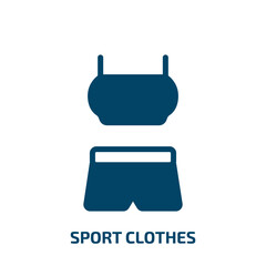 Fototapeta premium sport clothes vector icon. sport clothes, clothing, sport filled icons from flat mall concept. Isolated black glyph icon, vector illustration symbol element for web design and mobile apps