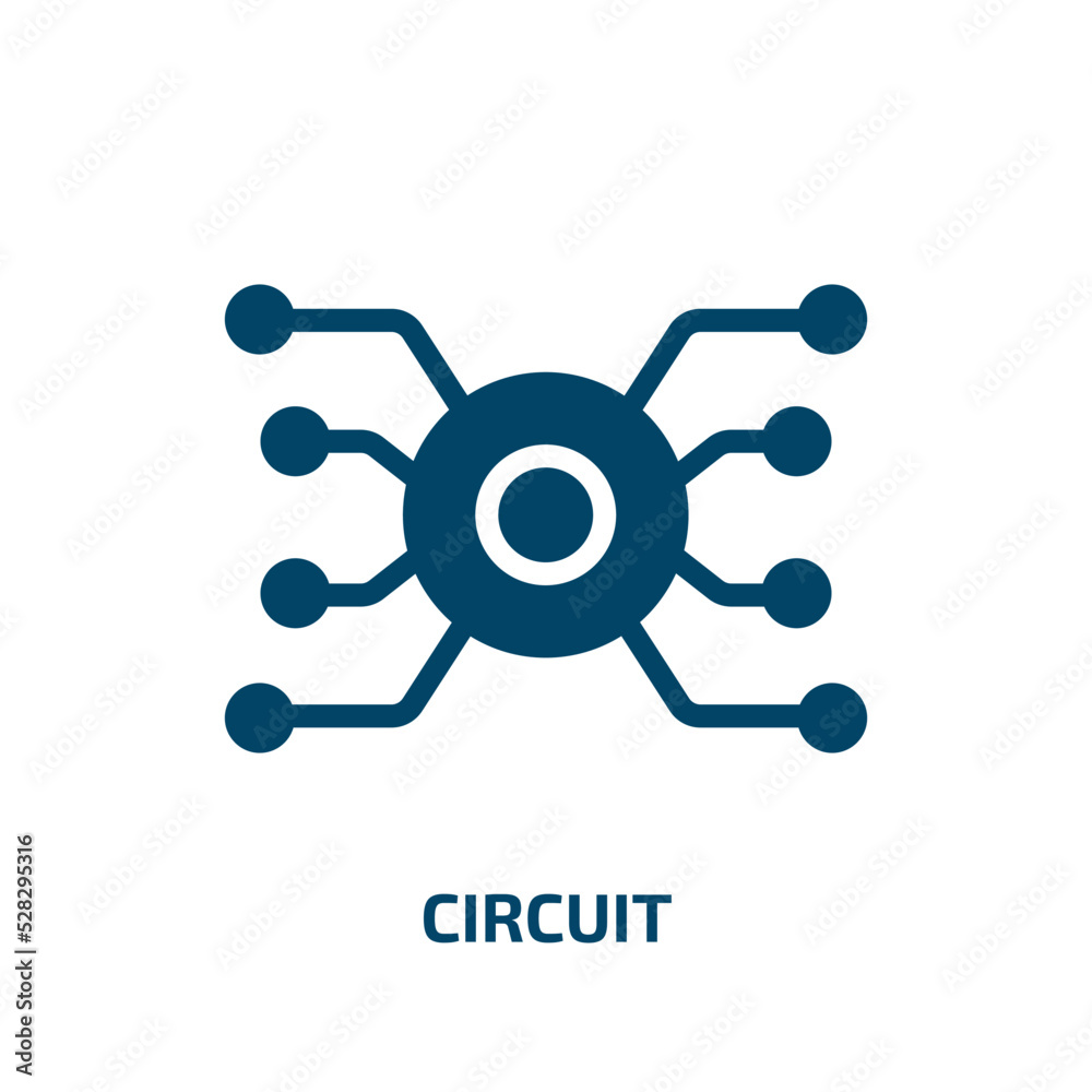 Poster circuit vector icon. circuit, technology, computer filled icons from flat blockchain concept. isolat