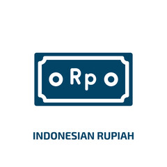 indonesian rupiah vector icon. indonesian rupiah, cash, investment filled icons from flat currency concept. Isolated black glyph icon, vector illustration symbol element for web design and mobile apps