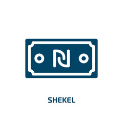 shekel vector icon. shekel, investment, business filled icons from flat currency concept. Isolated black glyph icon, vector illustration symbol element for web design and mobile apps