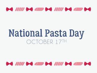 Fototapeta na wymiar National Pasta Day Poster 