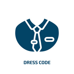 dress code vector icon. dress code, fashion, dress filled icons from flat business administration concept. Isolated black glyph icon, vector illustration symbol element for web design and mobile apps