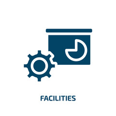 facilities vector icon. facilities, room, equipment filled icons from flat business concept. Isolated black glyph icon, vector illustration symbol element for web design and mobile apps