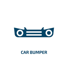 car bumper vector icon. car bumper, wheel, bumper filled icons from flat car parts concept. Isolated black glyph icon, vector illustration symbol element for web design and mobile apps