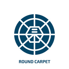 round carpet vector icon. round carpet, round, business filled icons from flat cinema concept. Isolated black glyph icon, vector illustration symbol element for web design and mobile apps