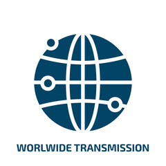 worlwide transmission vector icon. worlwide transmission, vector, graphic filled icons from flat phone icons concept. Isolated black glyph icon, vector illustration symbol element for web design and