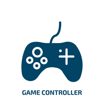 game controller vector icon. game controller, game, video filled icons from flat smartphone concept. Isolated black glyph icon, vector illustration symbol element for web design and mobile apps