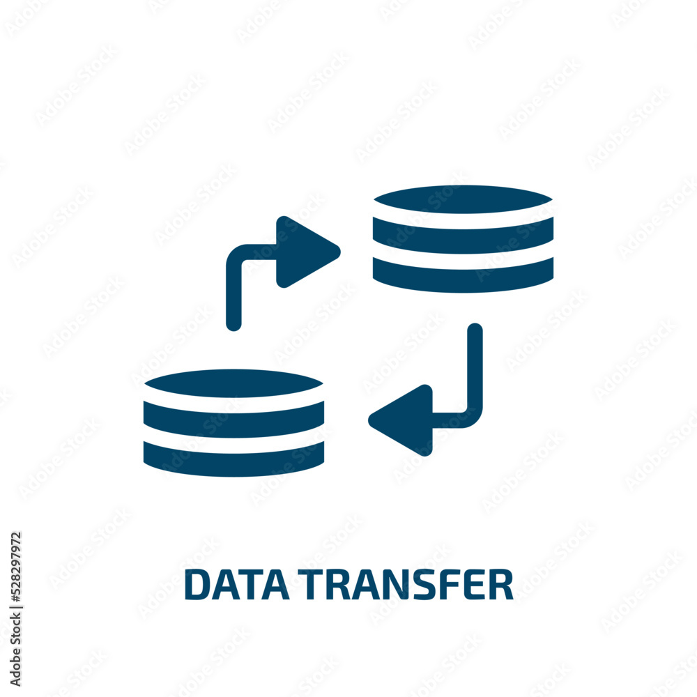 Poster data transfer vector icon. data transfer, data, network filled icons from flat computer functions co