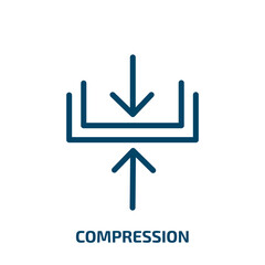 compression vector icon. compression, navigation, compress filled icons from flat big data concept. Isolated black glyph icon, vector illustration symbol element for web design and mobile apps