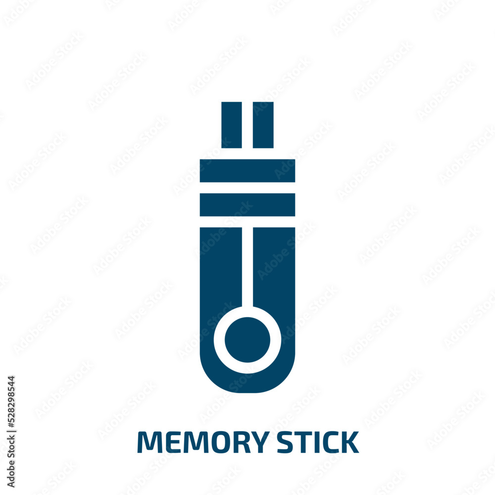 Poster memory stick vector icon. memory stick, memory, stick filled icons from flat computer and media conc