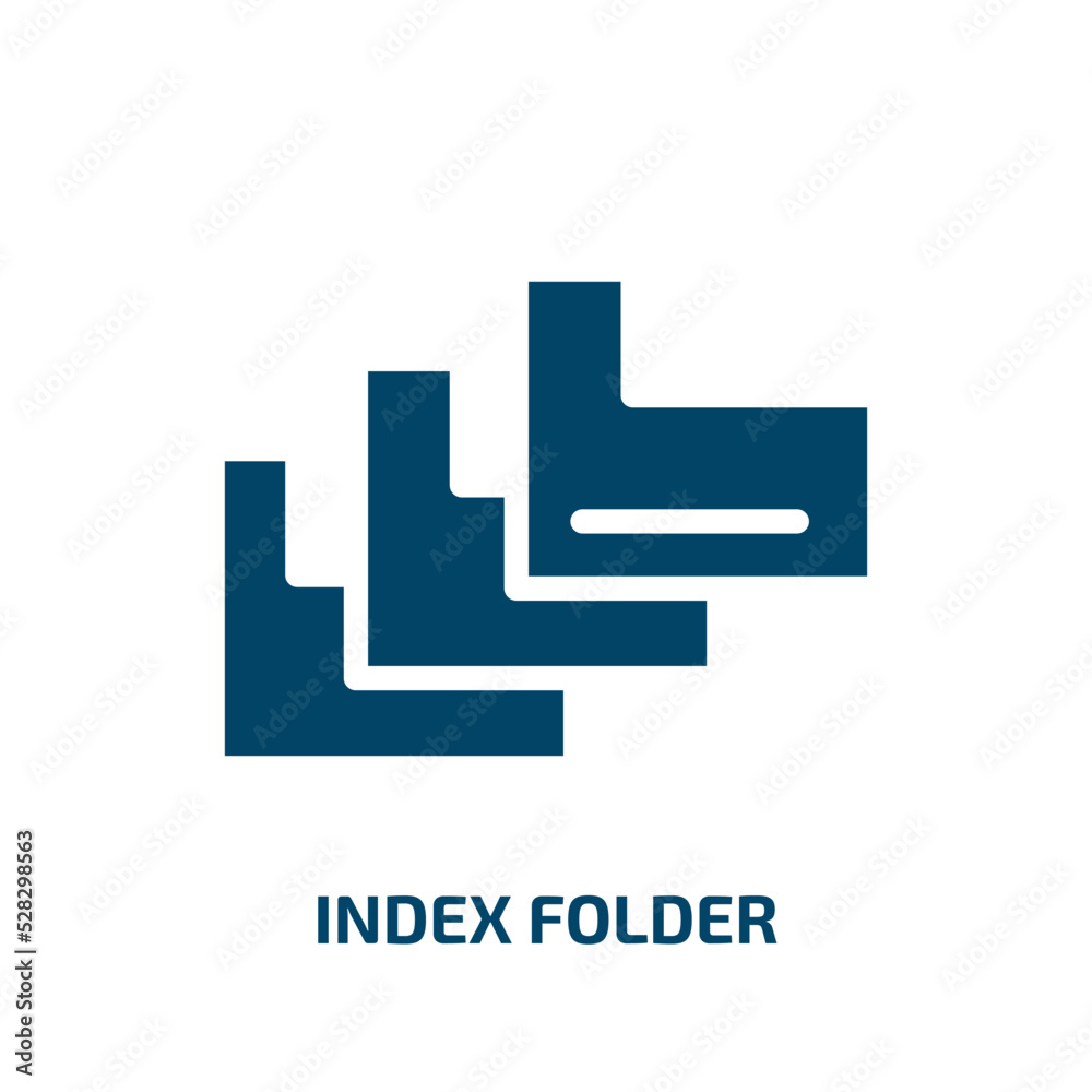 Poster index folder vector icon. index folder, index, folder filled icons from flat computer and media conc