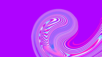 Abstract pink purple background. Swirl neon wave line. Luxury backdrop. Geometric art digital screen. Fractal Poster, banner. wallpaper. Presentation card. Cover design. Violet Flyer. Metaverse. VR.