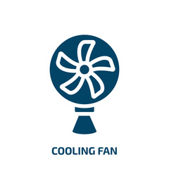 cooling fan vector icon. cooling fan, air, fan filled icons from flat electronic devices fill concept. Isolated black glyph icon, vector illustration symbol element for web design and mobile apps