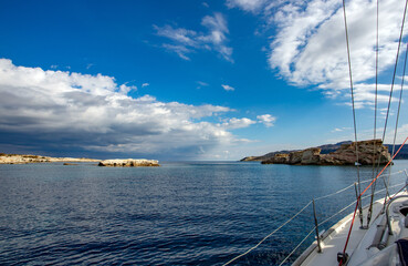 Fototapeta na wymiar sailing trip in Greece