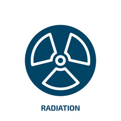 Obraz premium radiation vector icon. radiation, equipment, science filled icons from flat construction concept. Isolated black glyph icon, vector illustration symbol element for web design and mobile apps