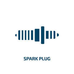 Fototapeta premium spark plug vector icon. spark plug, spark, plug filled icons from flat car parts concept. Isolated black glyph icon, vector illustration symbol element for web design and mobile apps