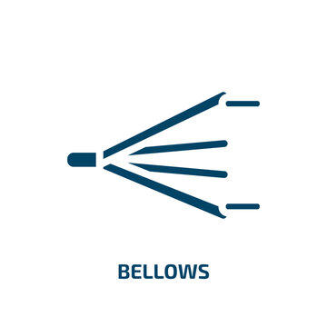 bellows vector icon. bellows, equipment, hammer filled icons from flat mining and crafting concept. Isolated black glyph icon, vector illustration symbol element for web design and mobile apps