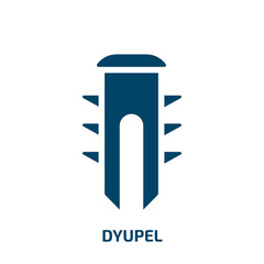dyupel vector icon. dyupel, wood, general filled icons from flat carpentry diy tools concept. Isolated black glyph icon, vector illustration symbol element for web design and mobile apps