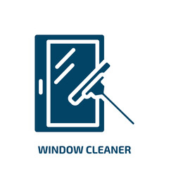 window cleaner vector icon. window cleaner, cleaner, wash filled icons from flat housekeeping concept. Isolated black glyph icon, vector illustration symbol element for web design and mobile apps