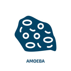 amoeba vector icon. amoeba, biology, infection filled icons from flat concept. Isolated black glyph icon, vector illustration symbol element for web design and mobile apps