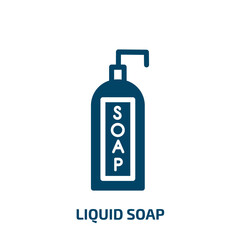 liquid soap vector icon. liquid soap, water, soap filled icons from flat concept. Isolated black glyph icon, vector illustration symbol element for web design and mobile apps