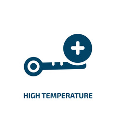 high temperature vector icon. high temperature, hot, heat filled icons from flat concept. Isolated black glyph icon, vector illustration symbol element for web design and mobile apps