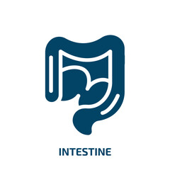 intestine vector icon. intestine, anatomy, health filled icons from flat concept. Isolated black glyph icon, vector illustration symbol element for web design and mobile apps