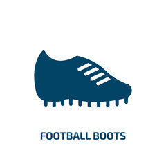 football boots vector icon. football boots, football, boots filled icons from flat sports concept. Isolated black glyph icon, vector illustration symbol element for web design and mobile apps