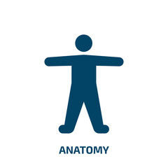 anatomy vector icon. anatomy, medical, health filled icons from flat education concept. Isolated black glyph icon, vector illustration symbol element for web design and mobile apps