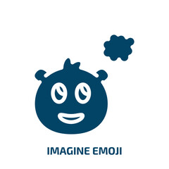 imagine emoji vector icon. imagine emoji, imagination, character filled icons from flat emoji concept. Isolated black glyph icon, vector illustration symbol element for web design and mobile apps